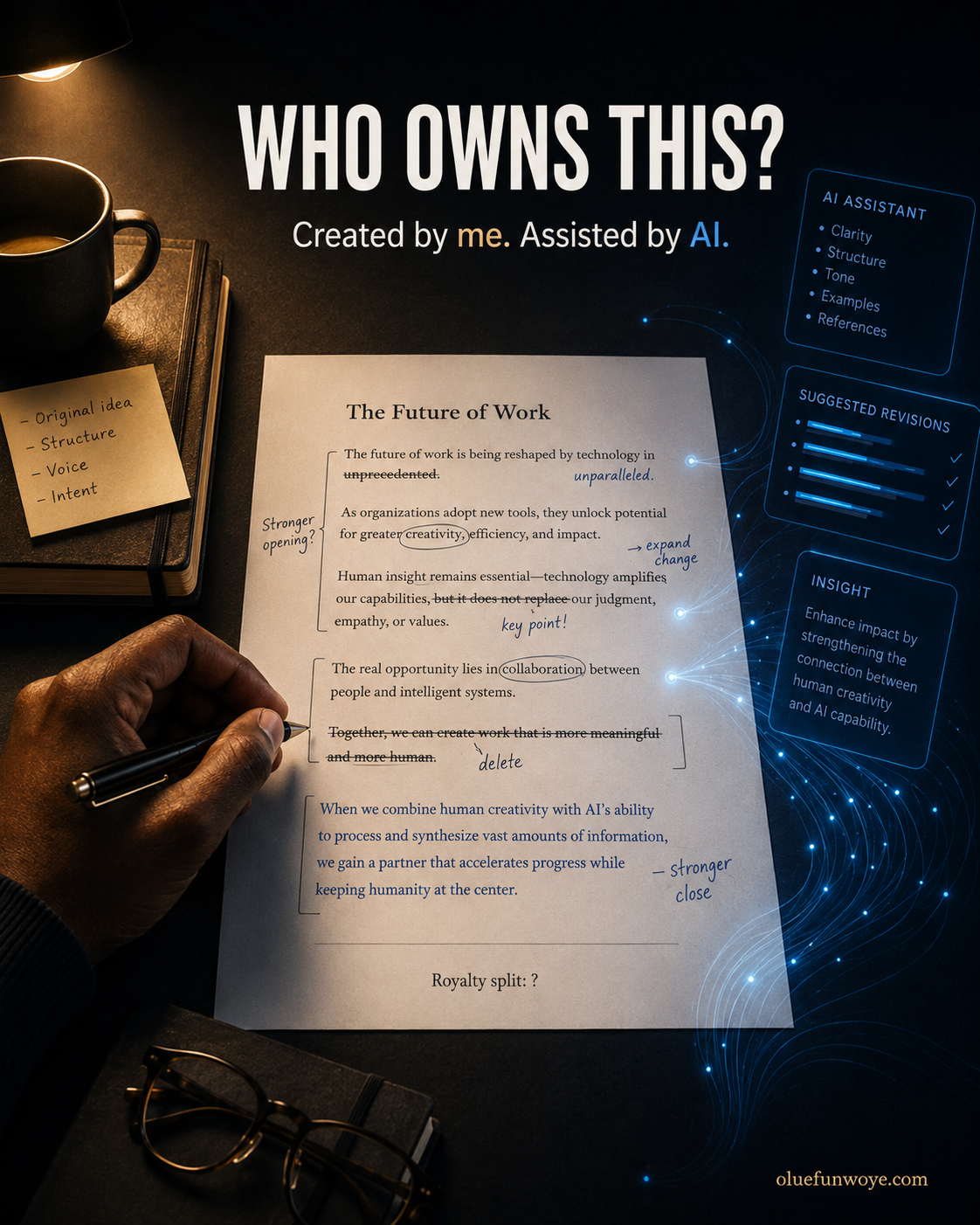 I created it with AI. So who actually owns it? visual
