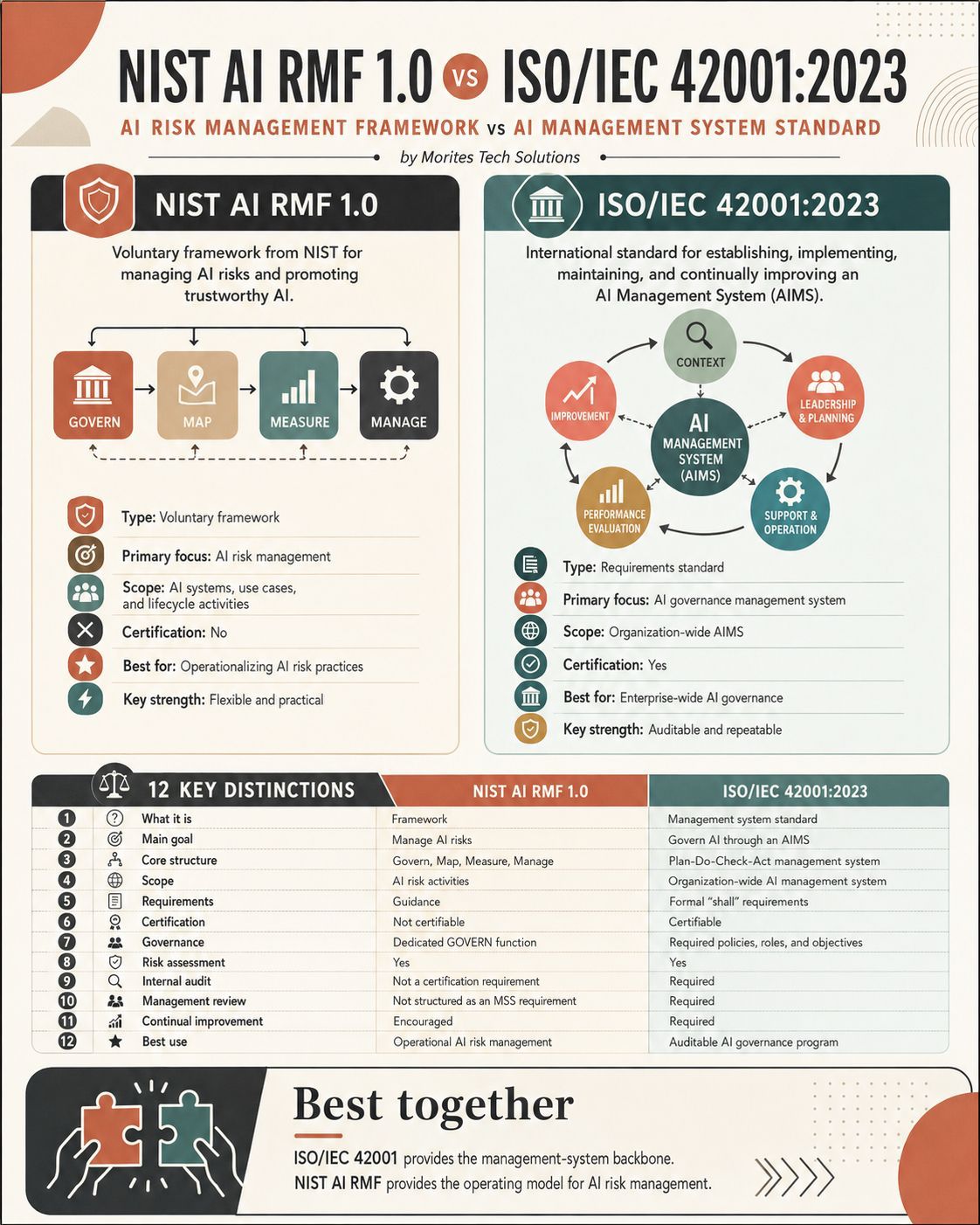 NIST AI RMF + ISO/IEC 42001 visual