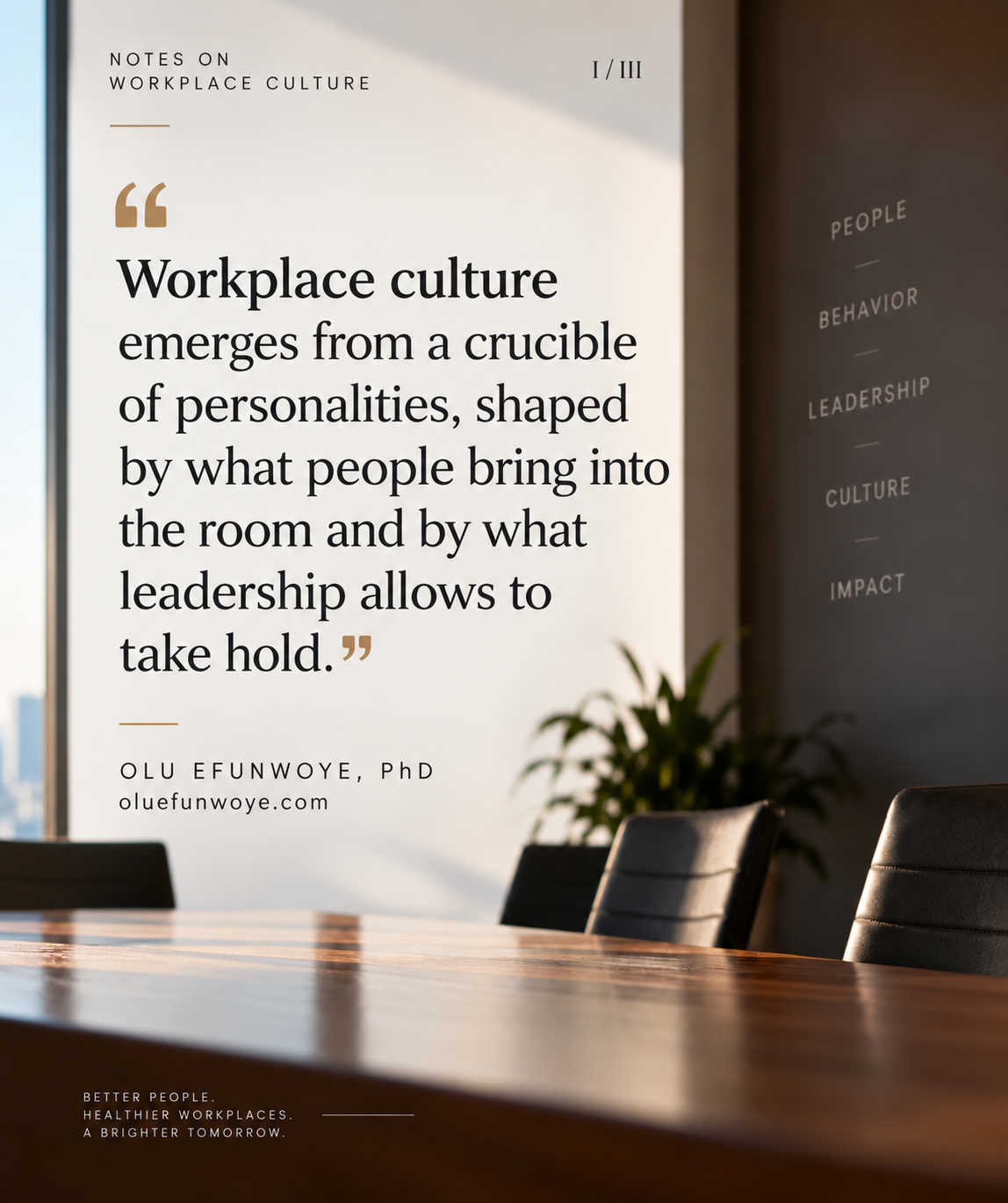 Notes on Workplace Culture I visual