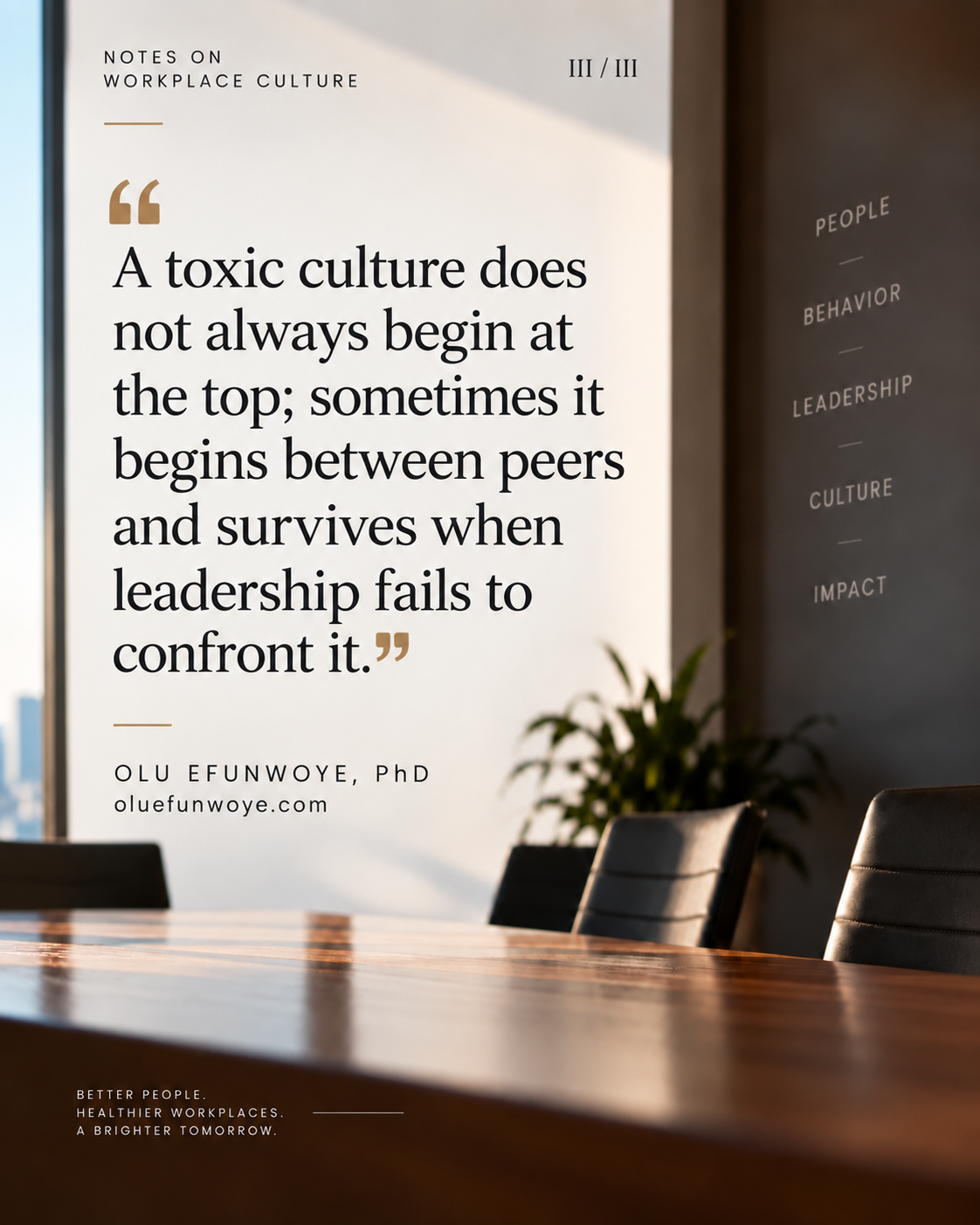 Notes on Workplace Culture III visual