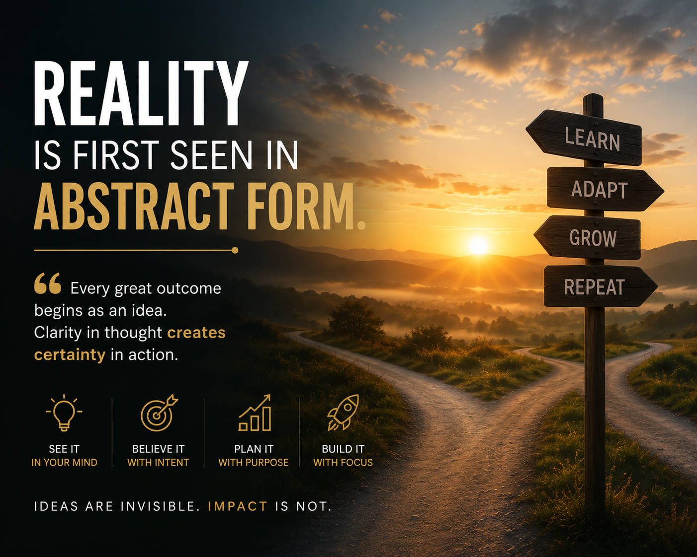 Reality Is First Seen in Abstract Form visual