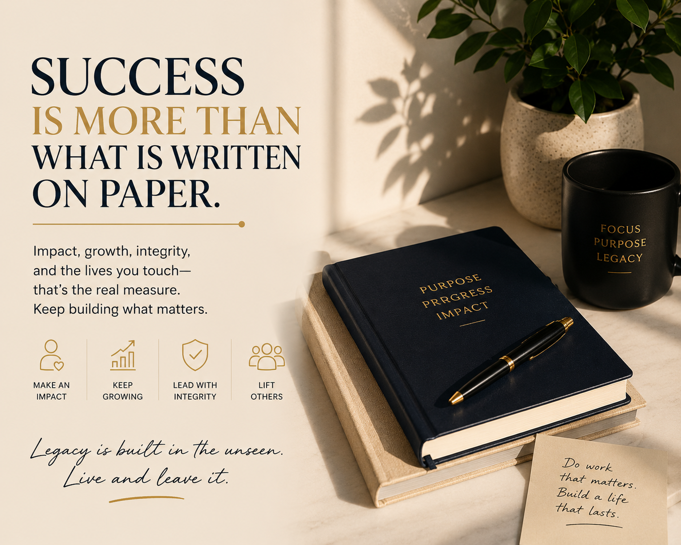 Success Is More Than What Is Written on Paper visual