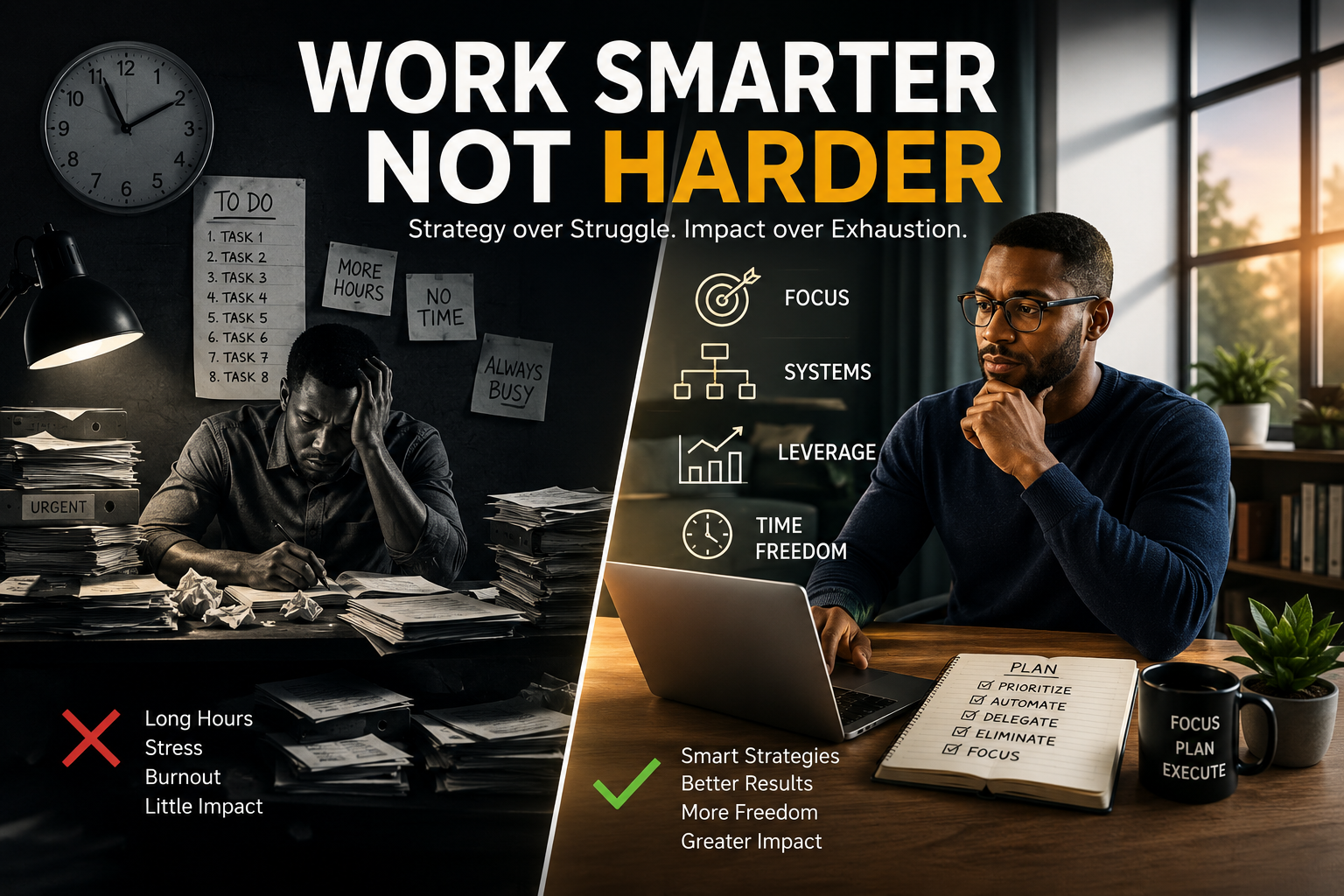 Work Smarter Not Harder visual